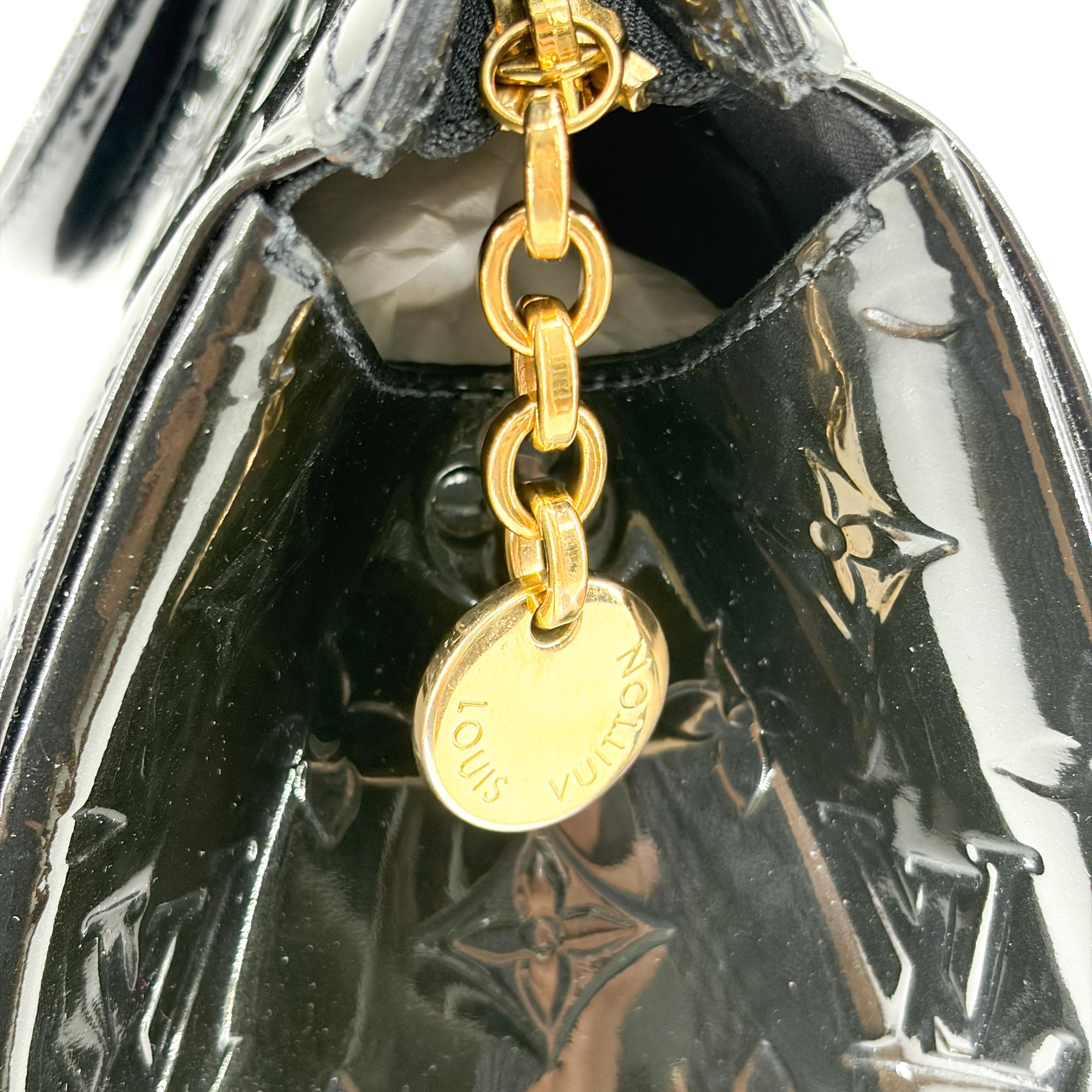 Louis Vuitton Brea Nm Monogram Vernis Black Patent_Leather Handbag (Pre-Owned)