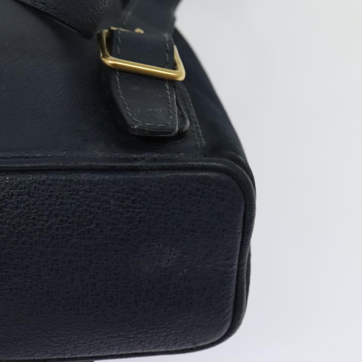 Gucci Gucci Bamboo Daim Navy Suede Backpack Bag (Pre-Owned)