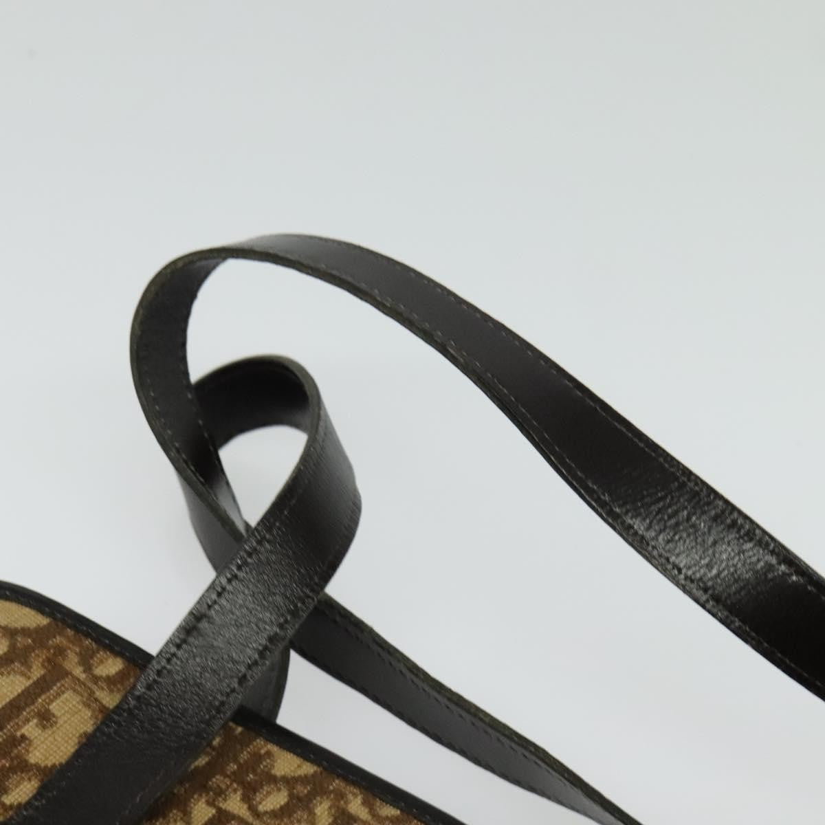 Christian Dior Vintage Trotter Canvas Brown Canvas Handbag (Pre-Owned)
