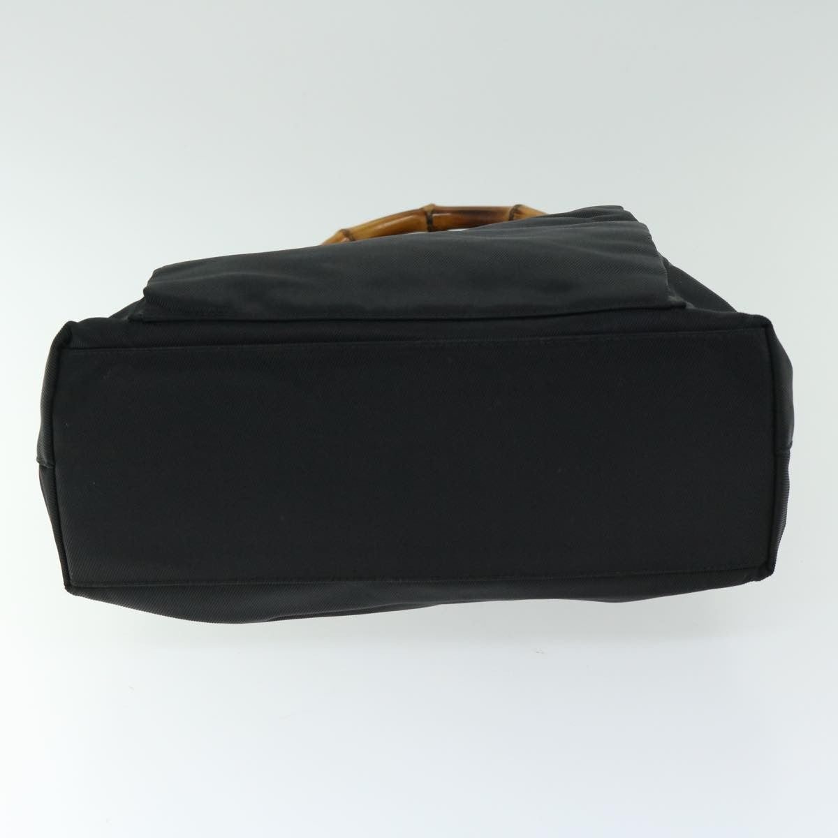 Gucci Vintage Bamboo Handle Nylon Black Nylon Tote Bag Bag (Pre-Owned)
