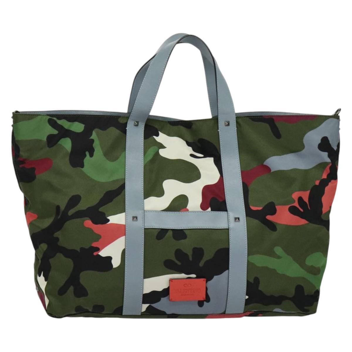 Valentino Garavani Green Nylon Tote Bag (Pre-Owned)