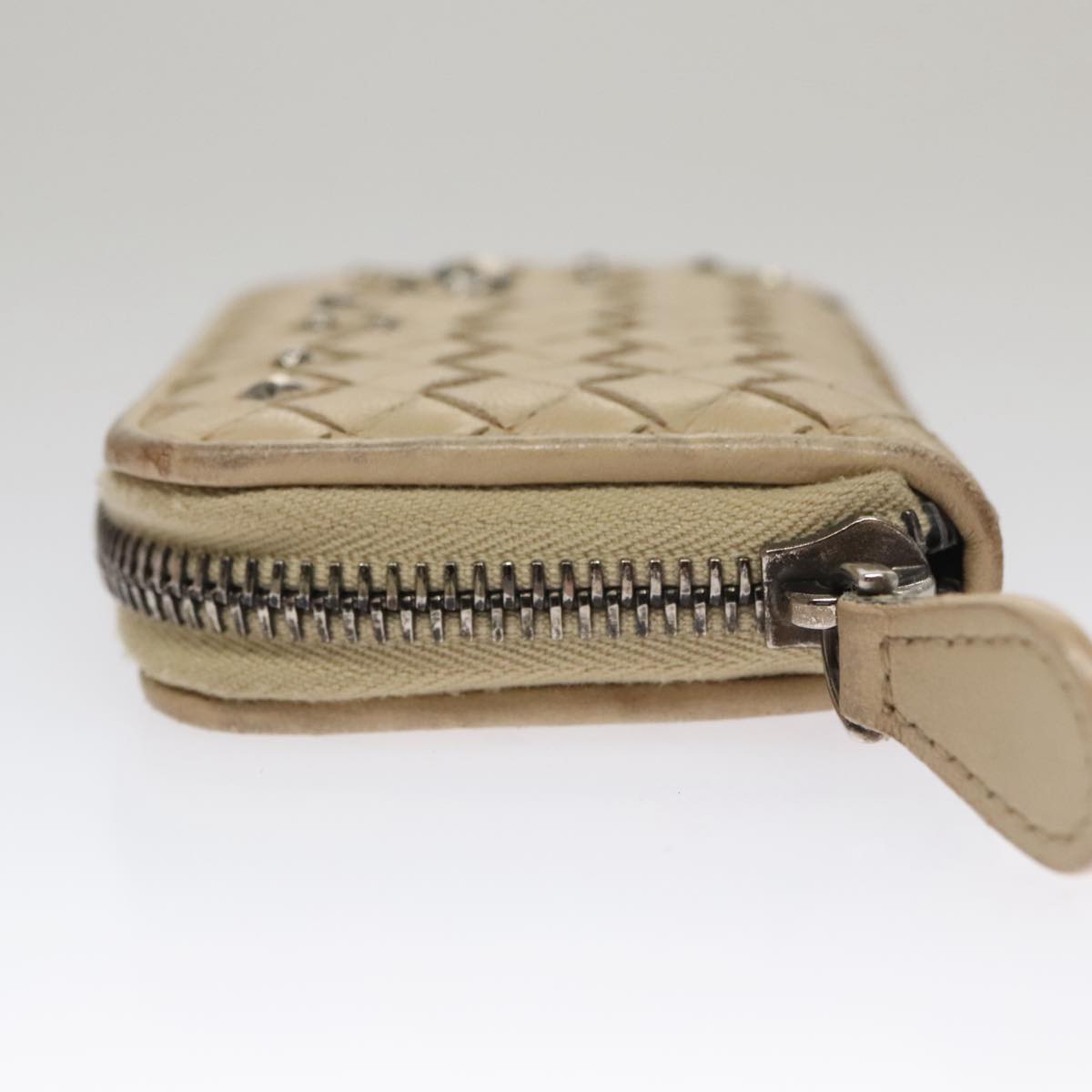 Bottega Veneta Intrecciato Beige Leather Wallet (Pre-Owned)