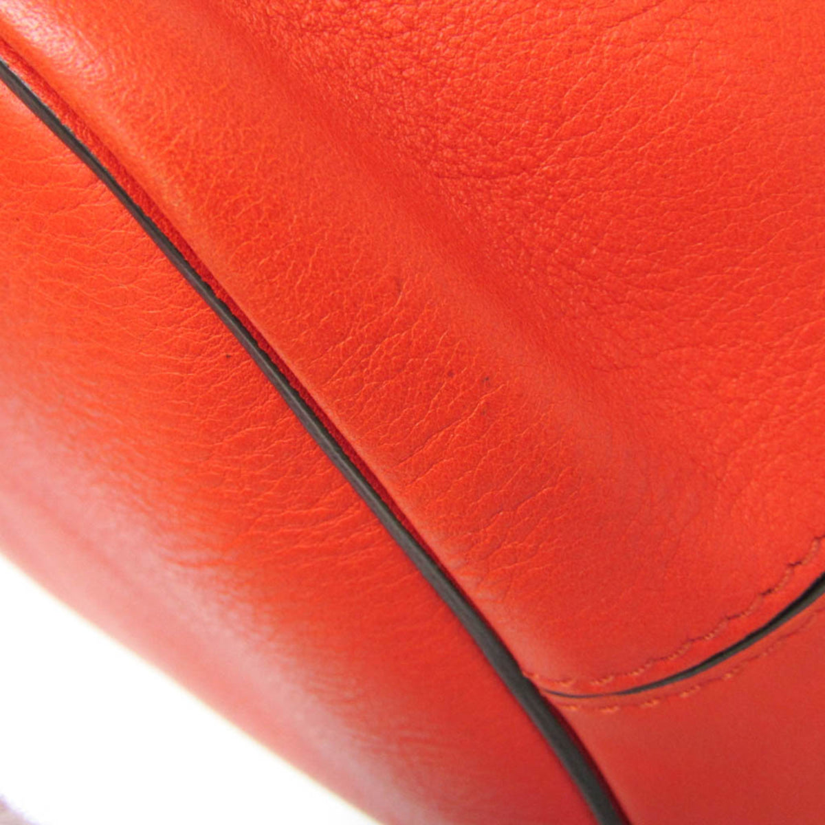 Chloe Faye Leather And Suede Orange Leather Backpack Bag (Pre-Owned)