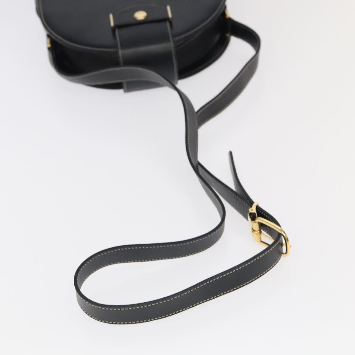 Christian Dior Vintage Leather Black Leather Shoulder Bag Bag (Pre-Owned)
