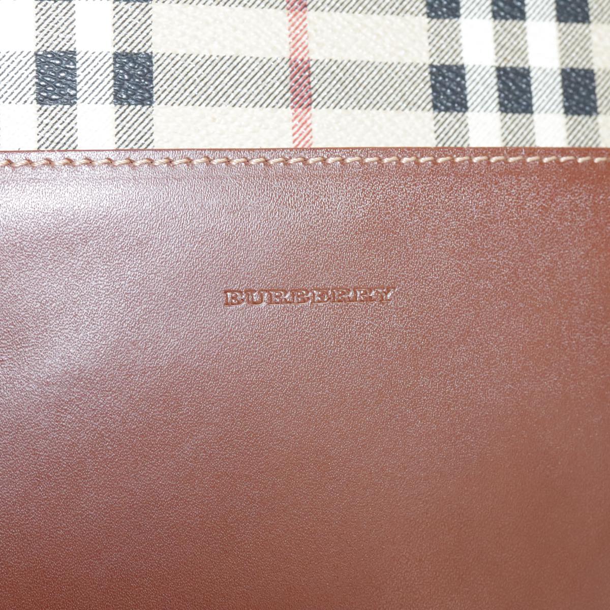Burberry Nova Check Beige Canvas Tote Bag (Pre-Owned)