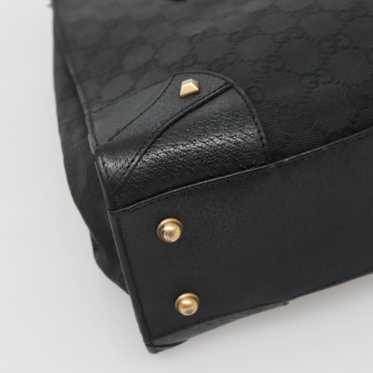 Gucci Gg Canvas Black Canvas Handbag (Pre-Owned)
