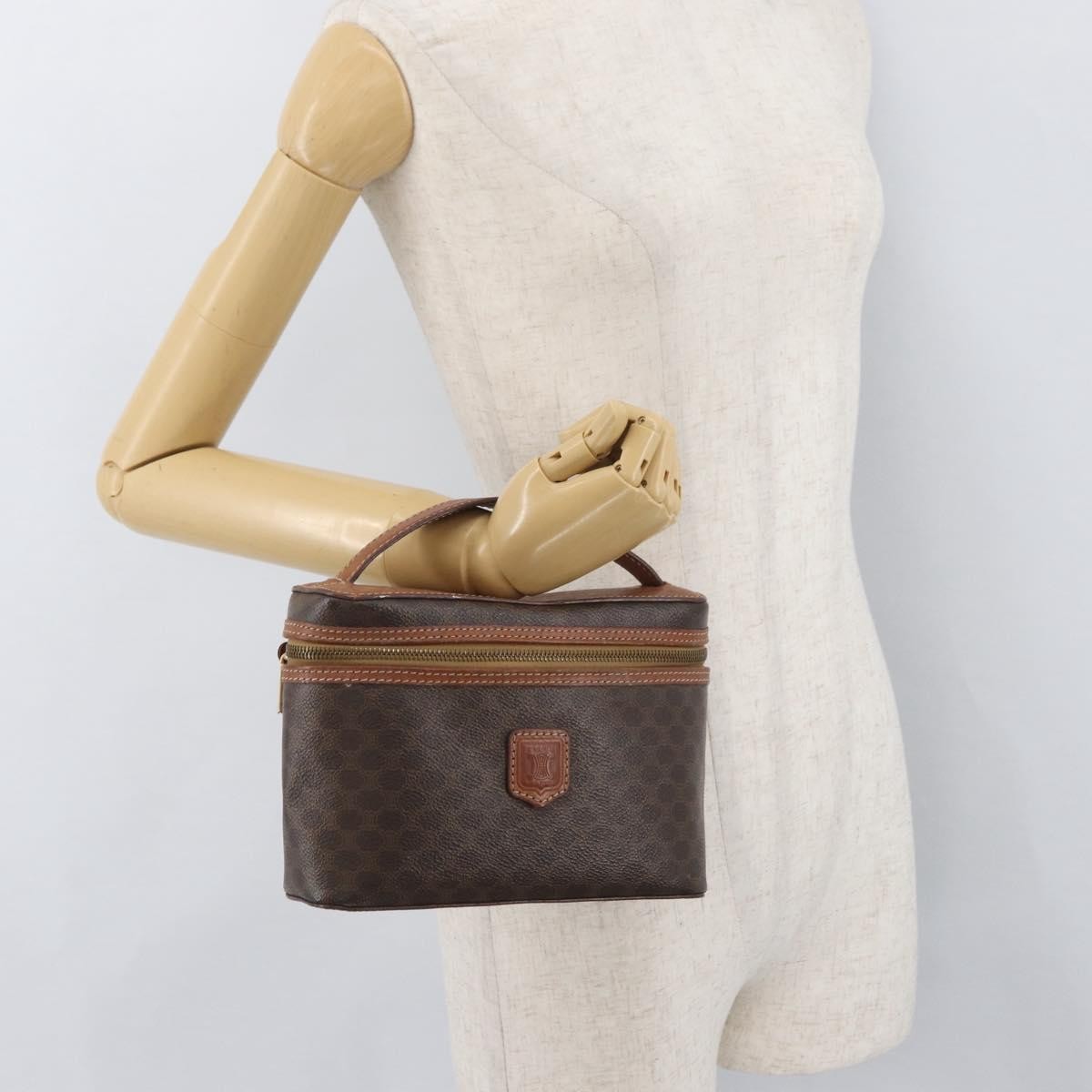 Celine Macadam Vanity Canvas Brown Canvas Clutche & Pouche Bag (Pre-Owned)
