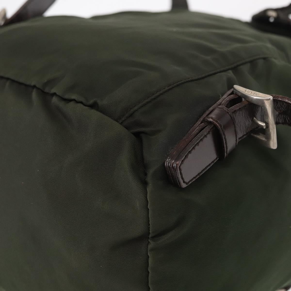 Prada Front Pocket Tessuto Khaki Nylon Backpack Bag (Pre-Owned)