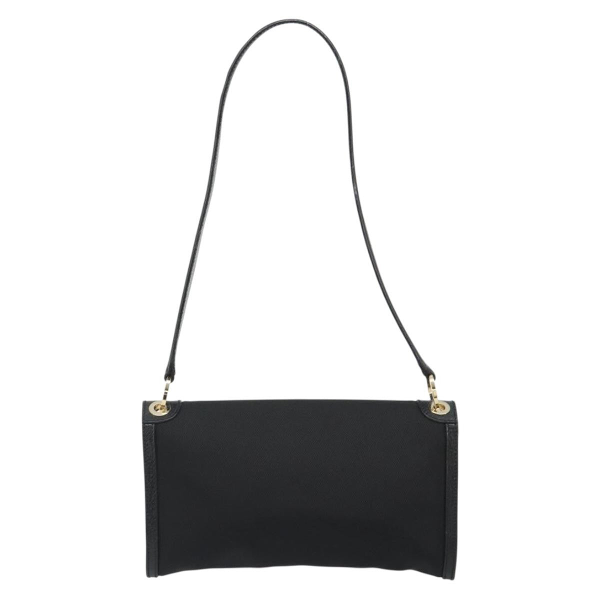 Salvatore Ferragamo Shoulder Bag Canvas Black Canvas Shoulder Bag Bag (Pre-Owned)