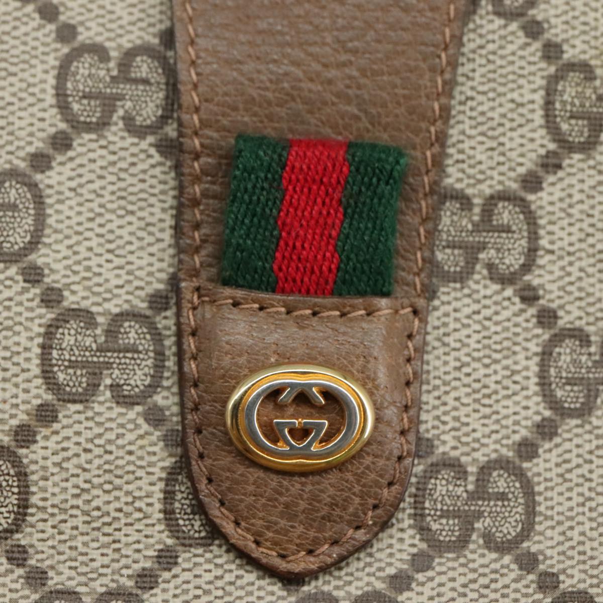 Gucci Ophidia Beige Canvas Clutch Bag (Pre-Owned)