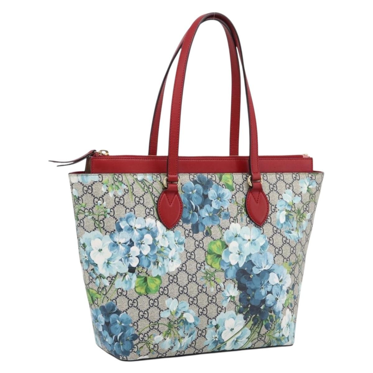 Gucci Linea A Convertible Blooms Print Gg Coated Canvas Multicolour Canvas Tote Bag Bag (Pre-Owned)