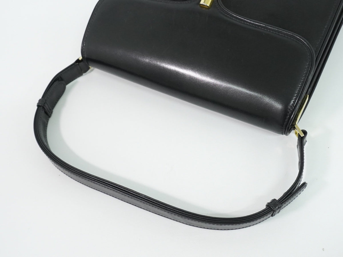 Gucci Shoulder Leather Black Leather Shoulder Bag Bag (Pre-Owned)