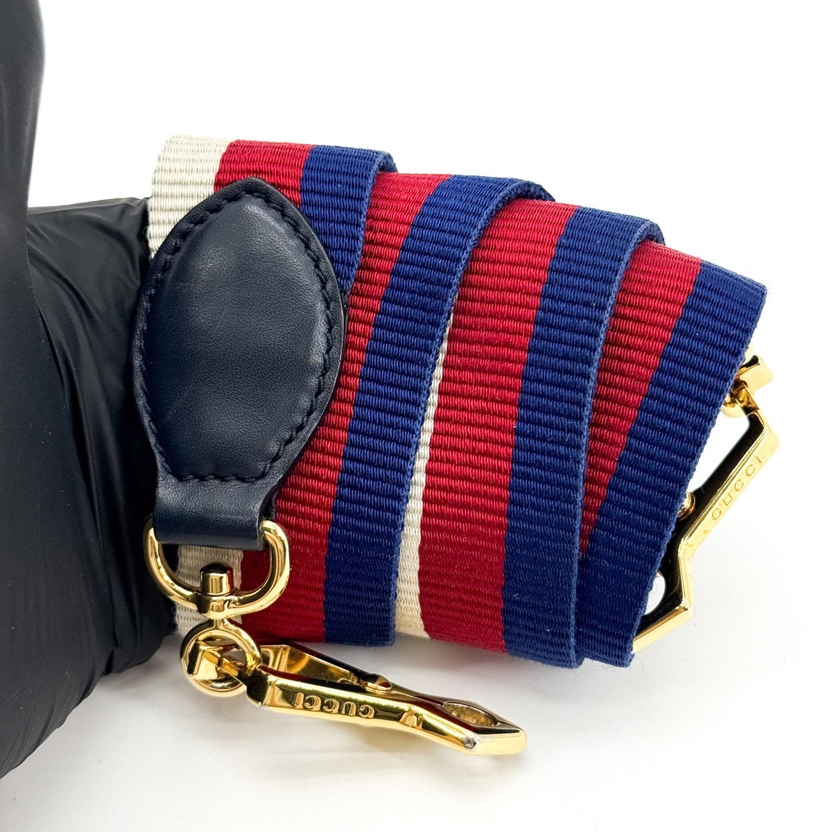 Gucci Sylvie Top Handle Leather Black Leather Handbag (Pre-Owned)