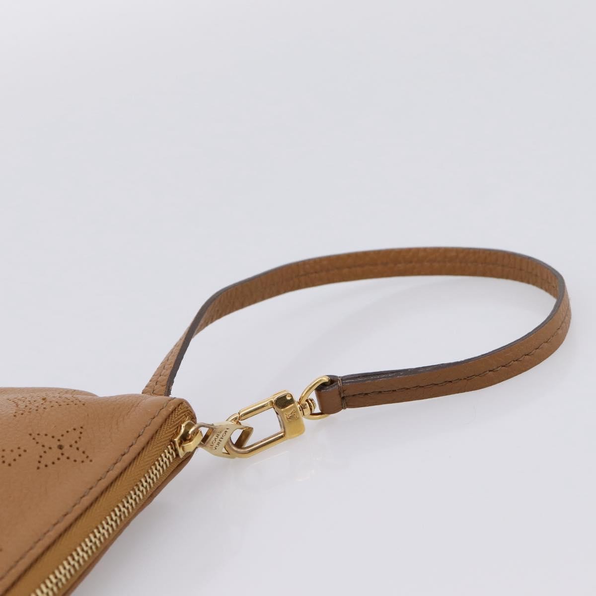 Louis Vuitton Selene Pochette Mahina Leather Camel Leather Clutche & Pouche Bag (Pre-Owned)