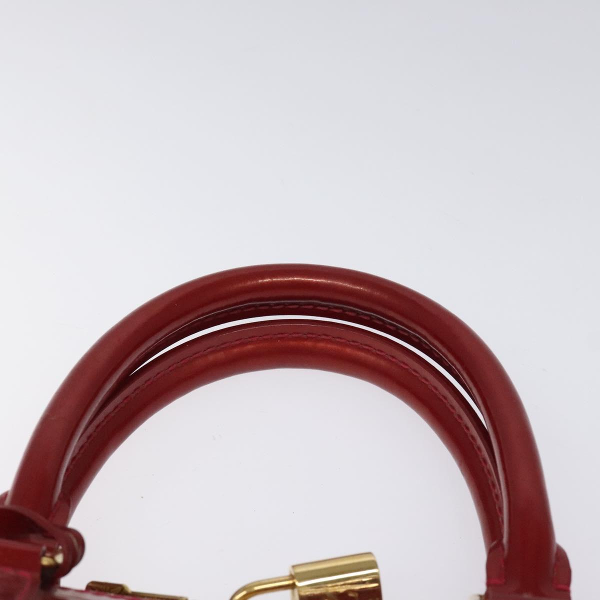 Louis Vuitton Alma Burgundy Patent Leather Handbag (Pre-Owned)