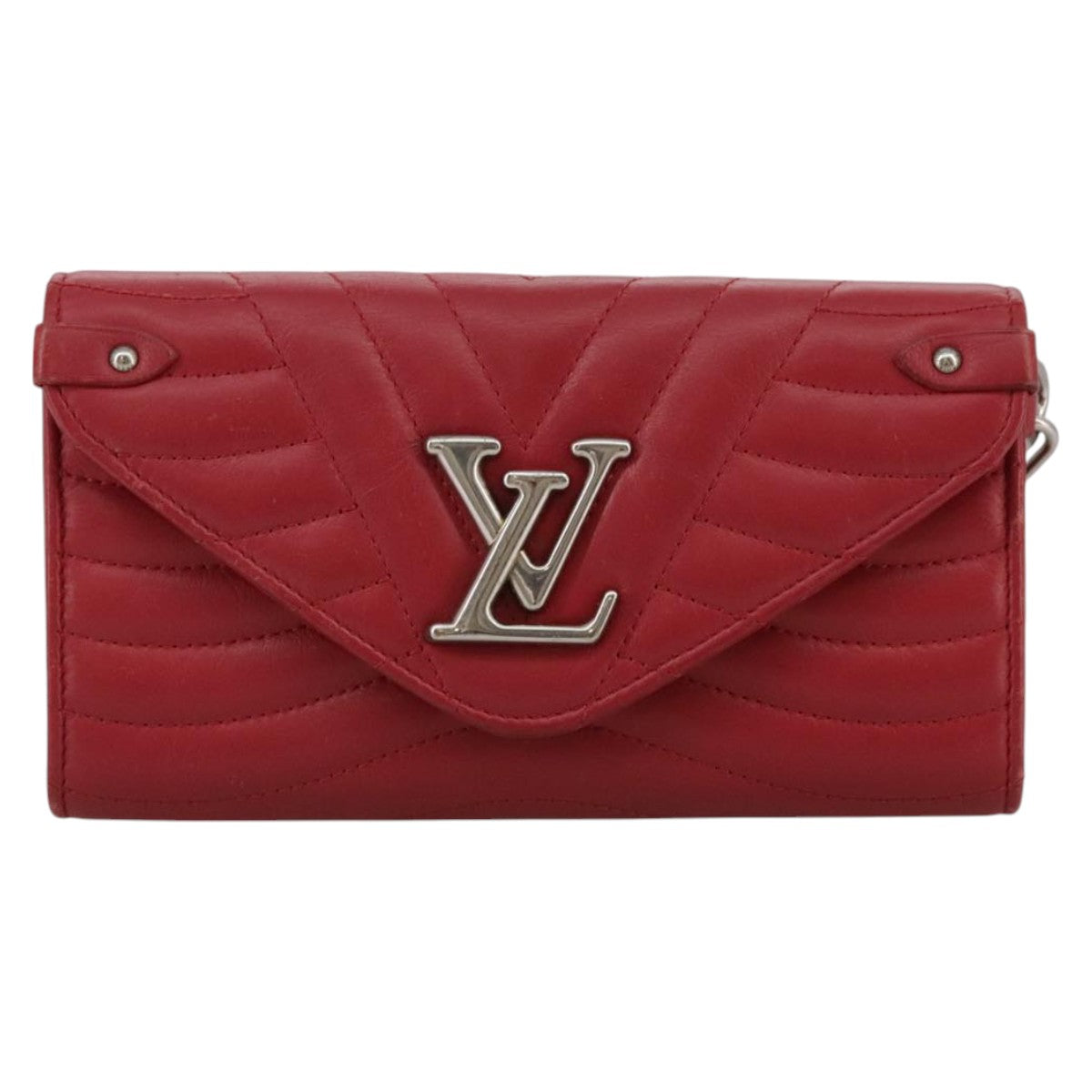 Louis Vuitton New Wave Red Leather Wallet (Pre-Owned)
