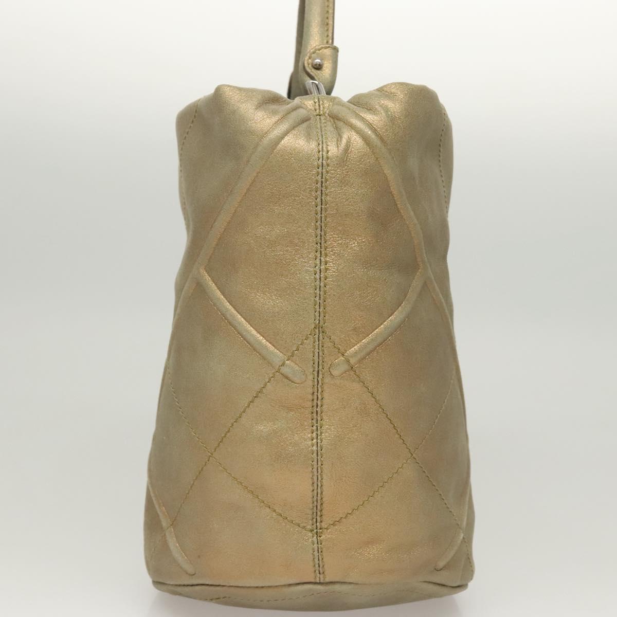 Salvatore Ferragamo Hobo Gold Suede Handbag (Pre-Owned)