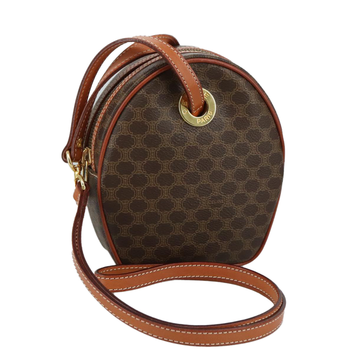 Céline Macadam Brown Canvas Shoulder Bag (Pre-Owned)