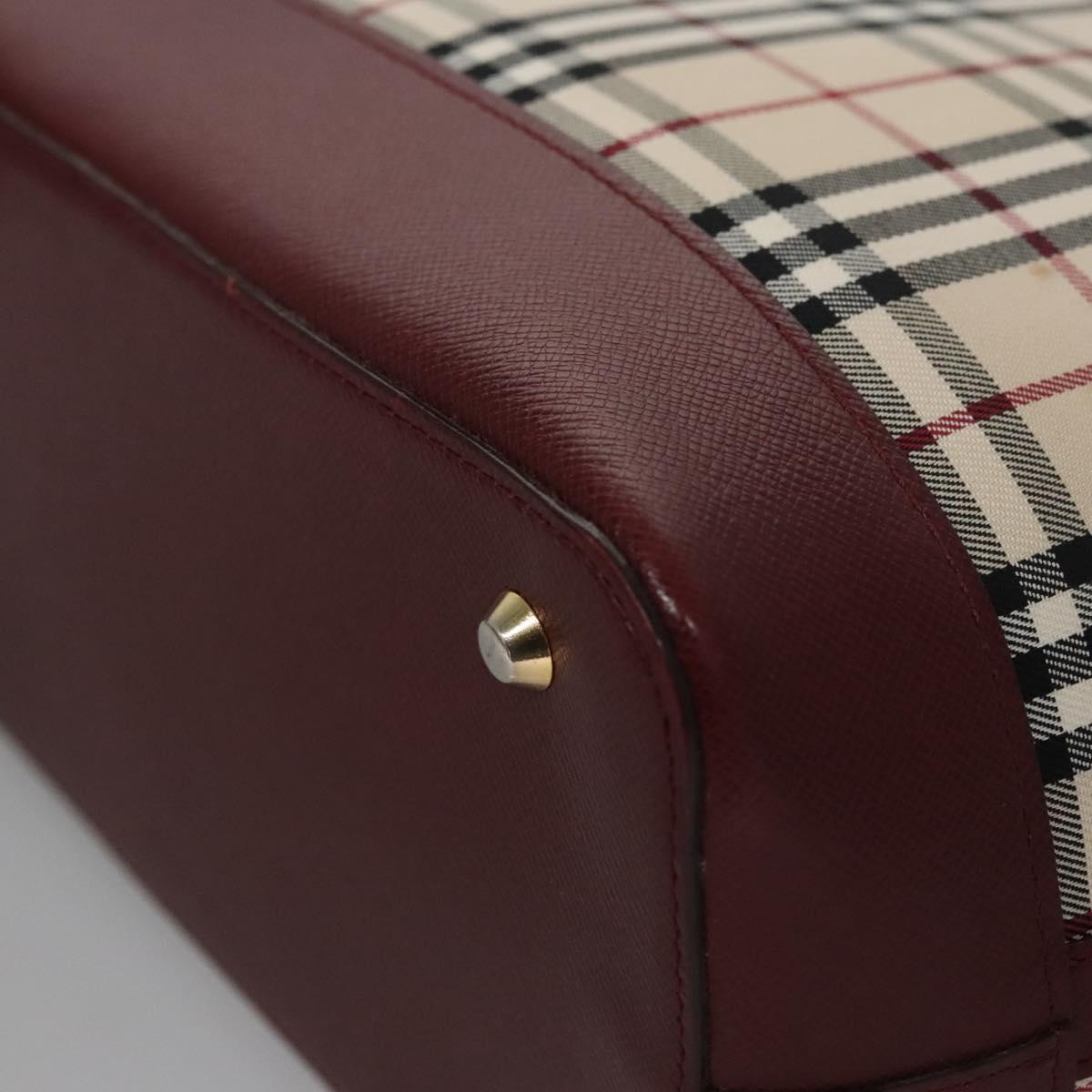 Burberry Nova Check Beige Canvas Shoulder Bag (Pre-Owned)