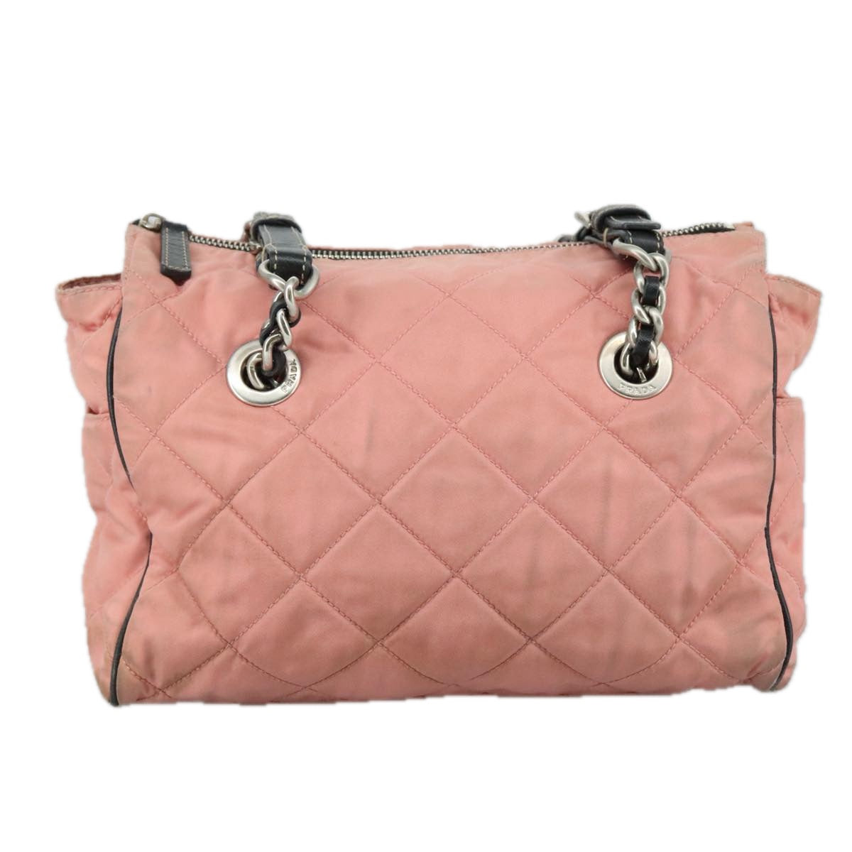 Prada Re-Nylon Pink Canvas Shoulder Bag (Pre-Owned)