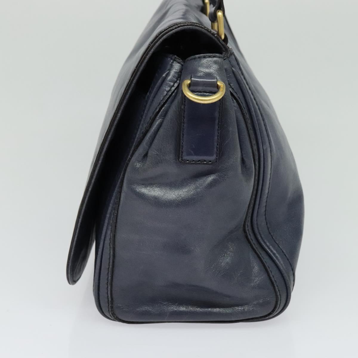 MCM Navy Leather Handbag (Pre-Owned)