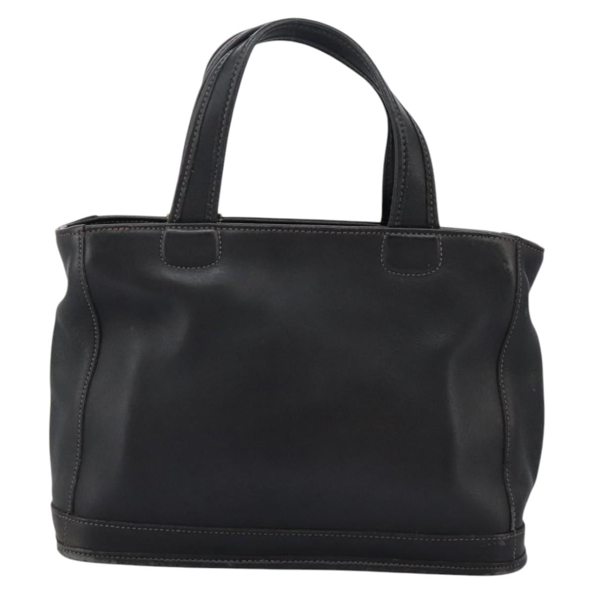 Coach Black Leather Handbag (Pre-Owned)
