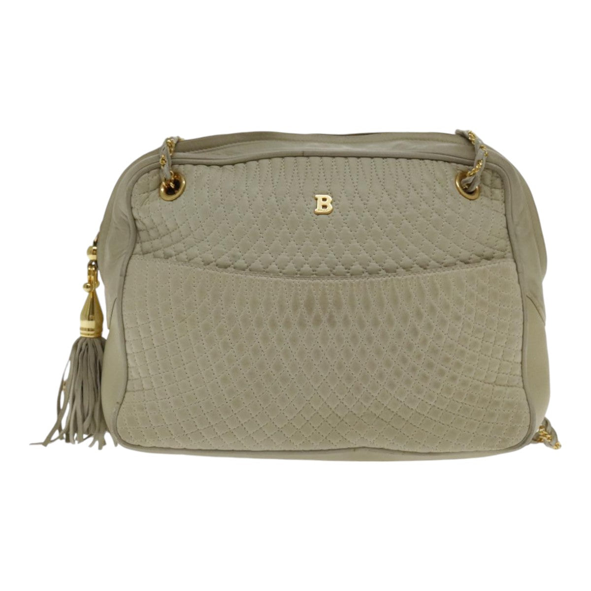 Bally Beige Leather Shoulder Bag (Pre-Owned)