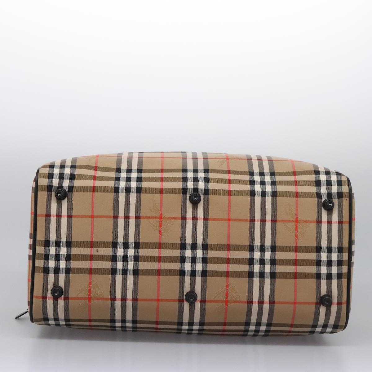 Burberry Nova Check Beige Canvas Travel Bag (Pre-Owned)