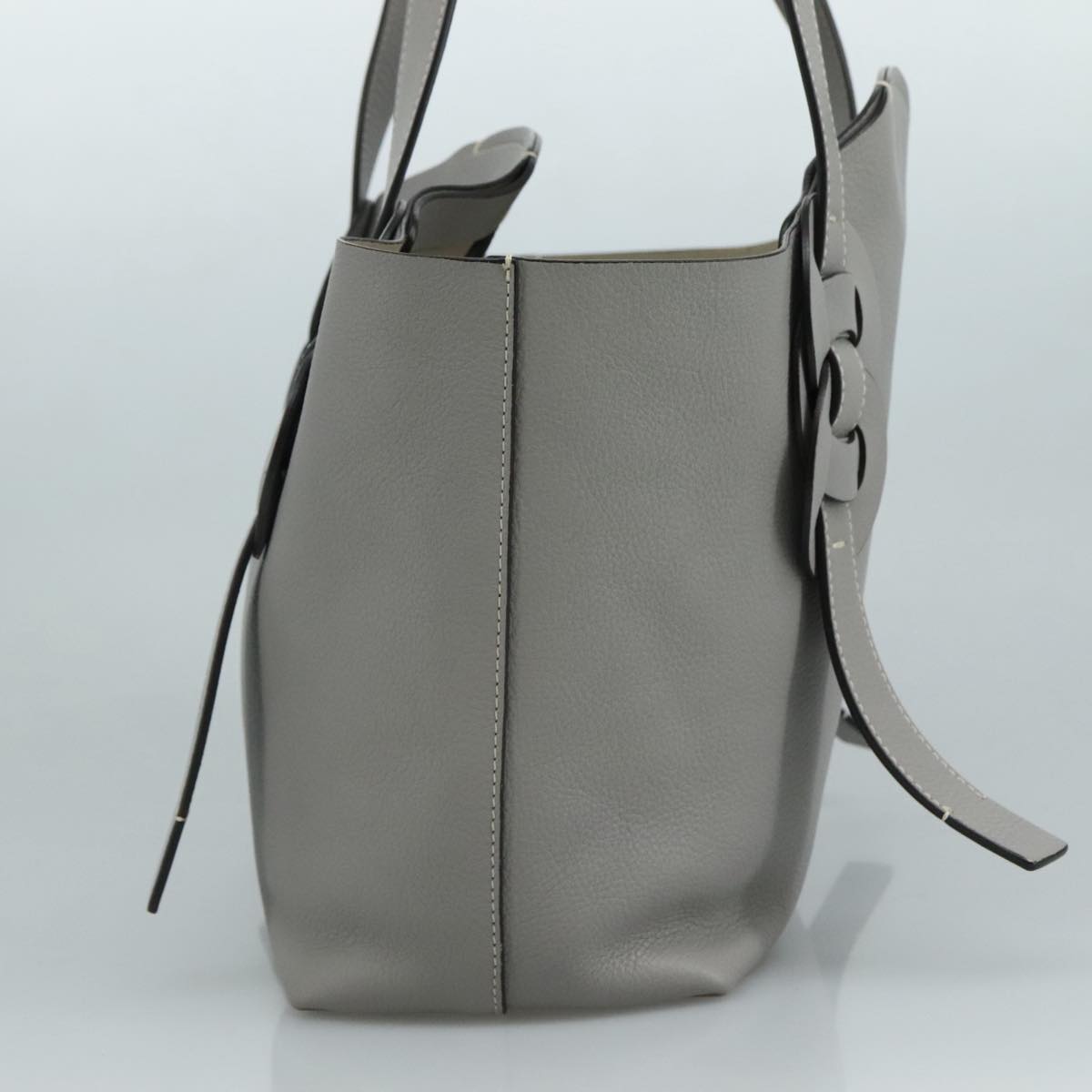 Chloé Darryl Grey Leather Tote Bag (Pre-Owned)