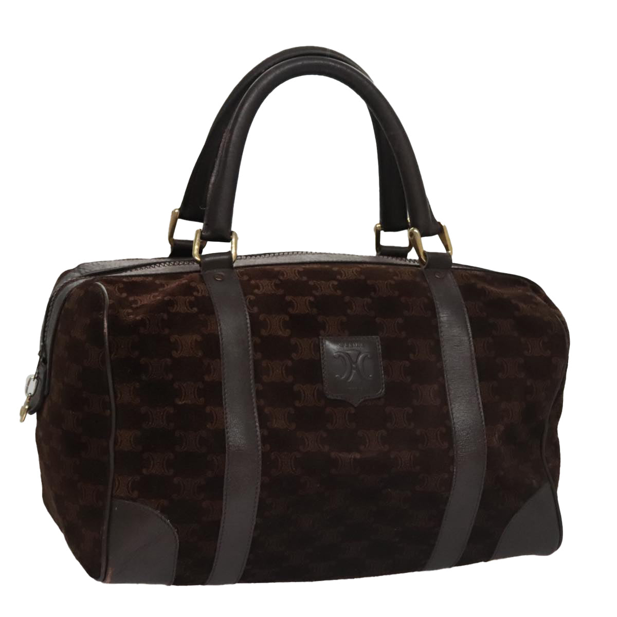 Céline Macadam Brown Suede Handbag (Pre-Owned)