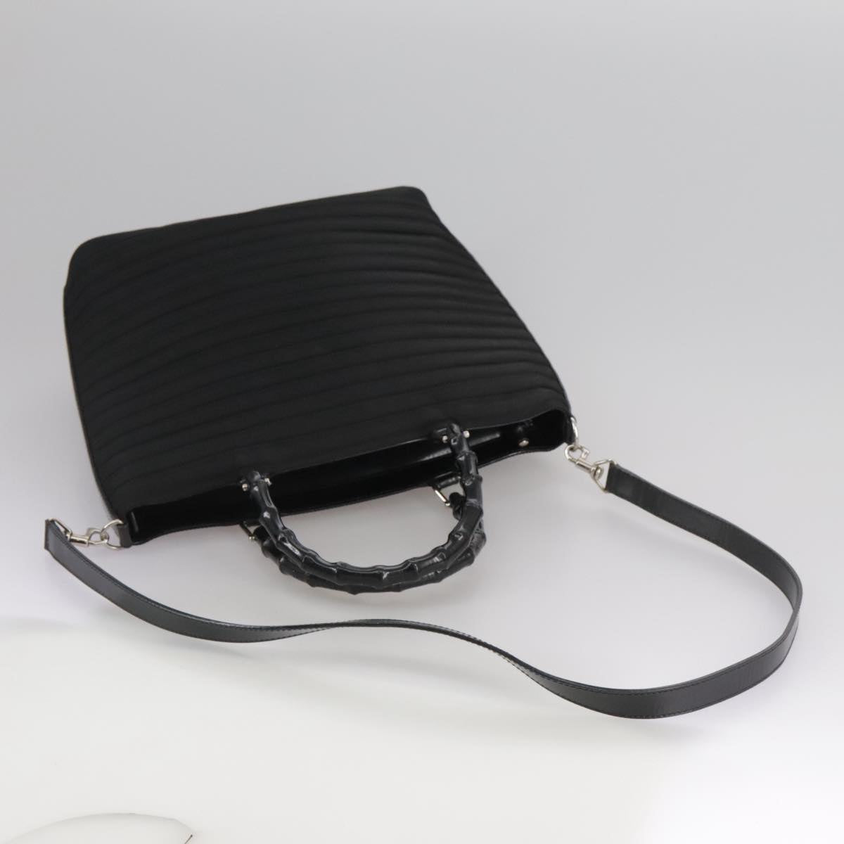 Gucci Bamboo Black Synthetic Handbag (Pre-Owned)