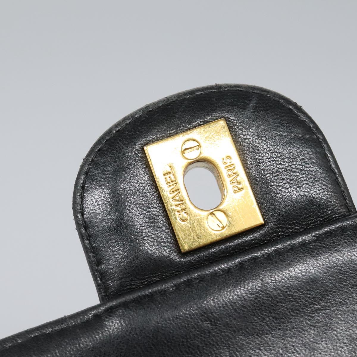 Chanel Classic Flap Black Leather Shoulder Bag (Pre-Owned)