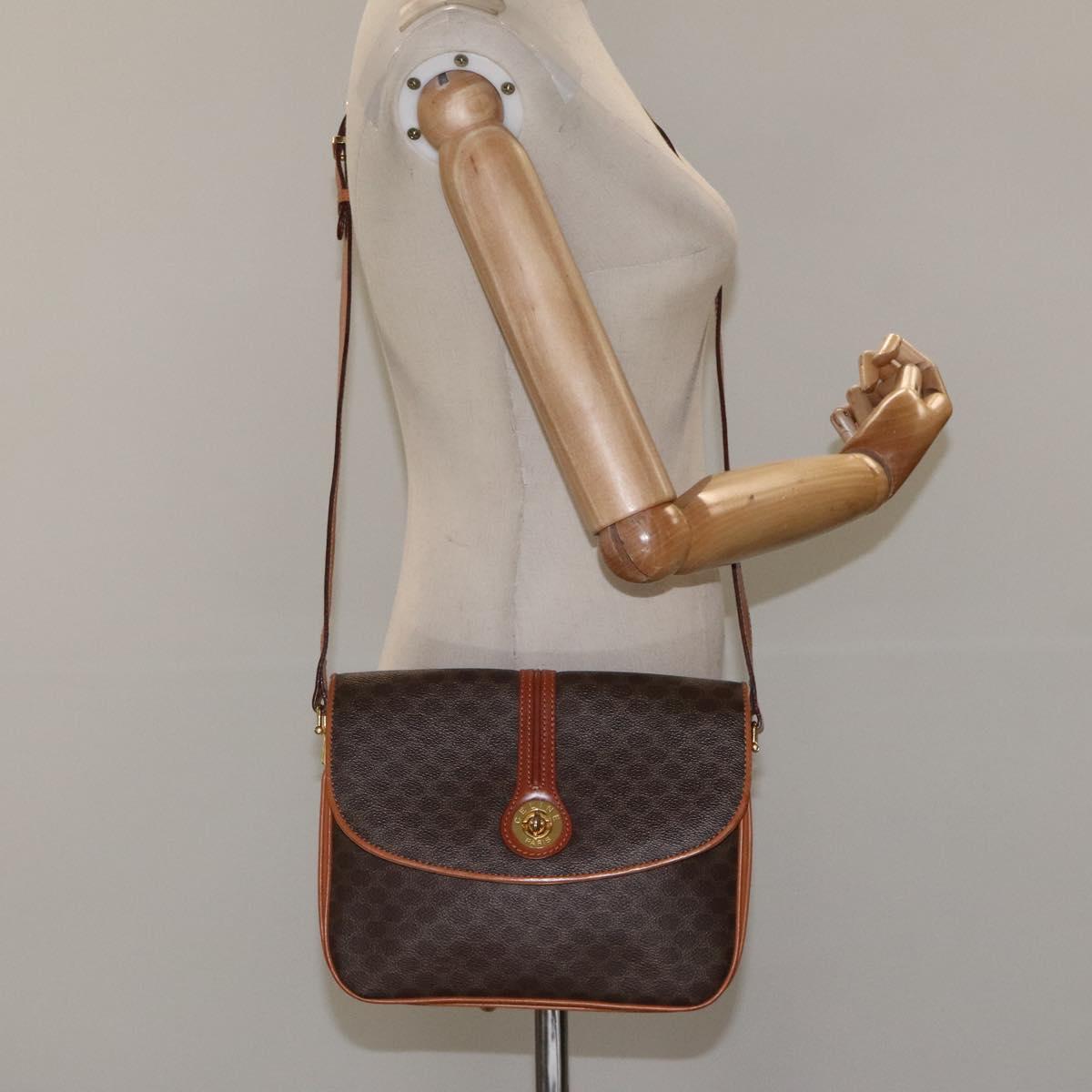 Céline Macadam Brown Canvas Shoulder Bag (Pre-Owned)