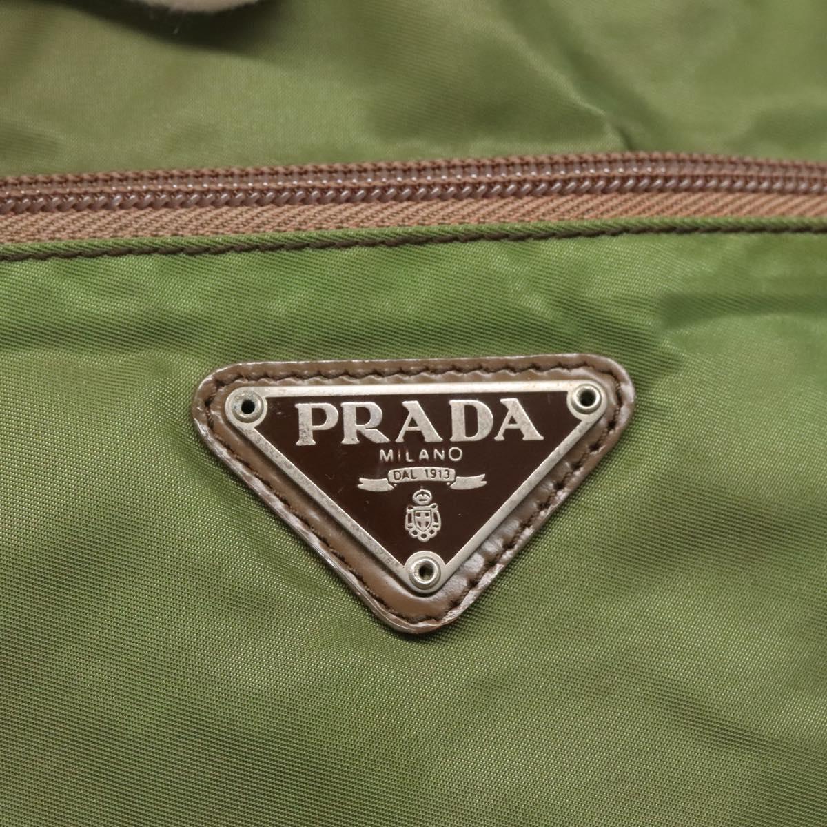 Prada Re-Nylon Khaki Nylon Shoulder Bag (Pre-Owned)