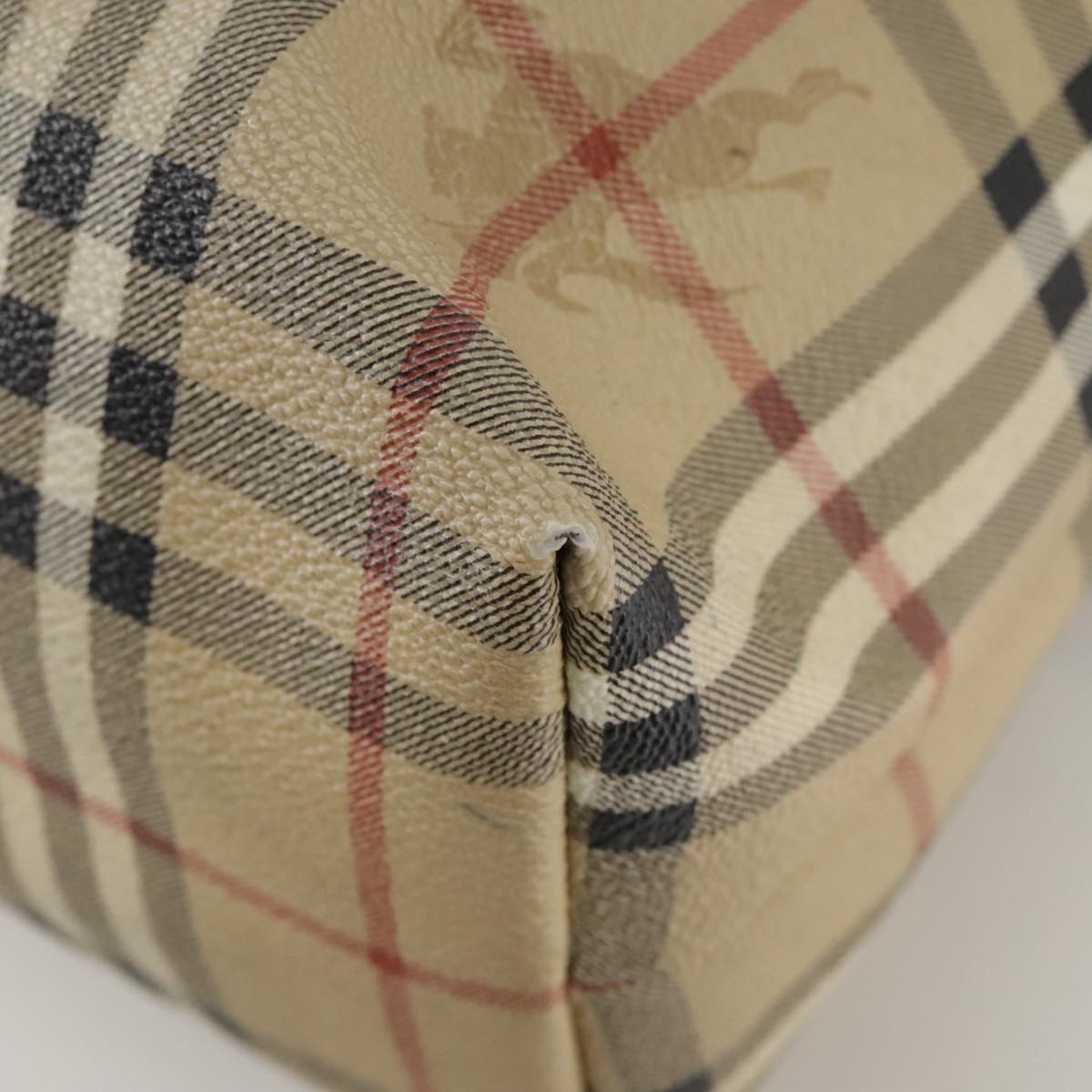 Burberry Nova Check Beige Canvas Tote Bag (Pre-Owned)