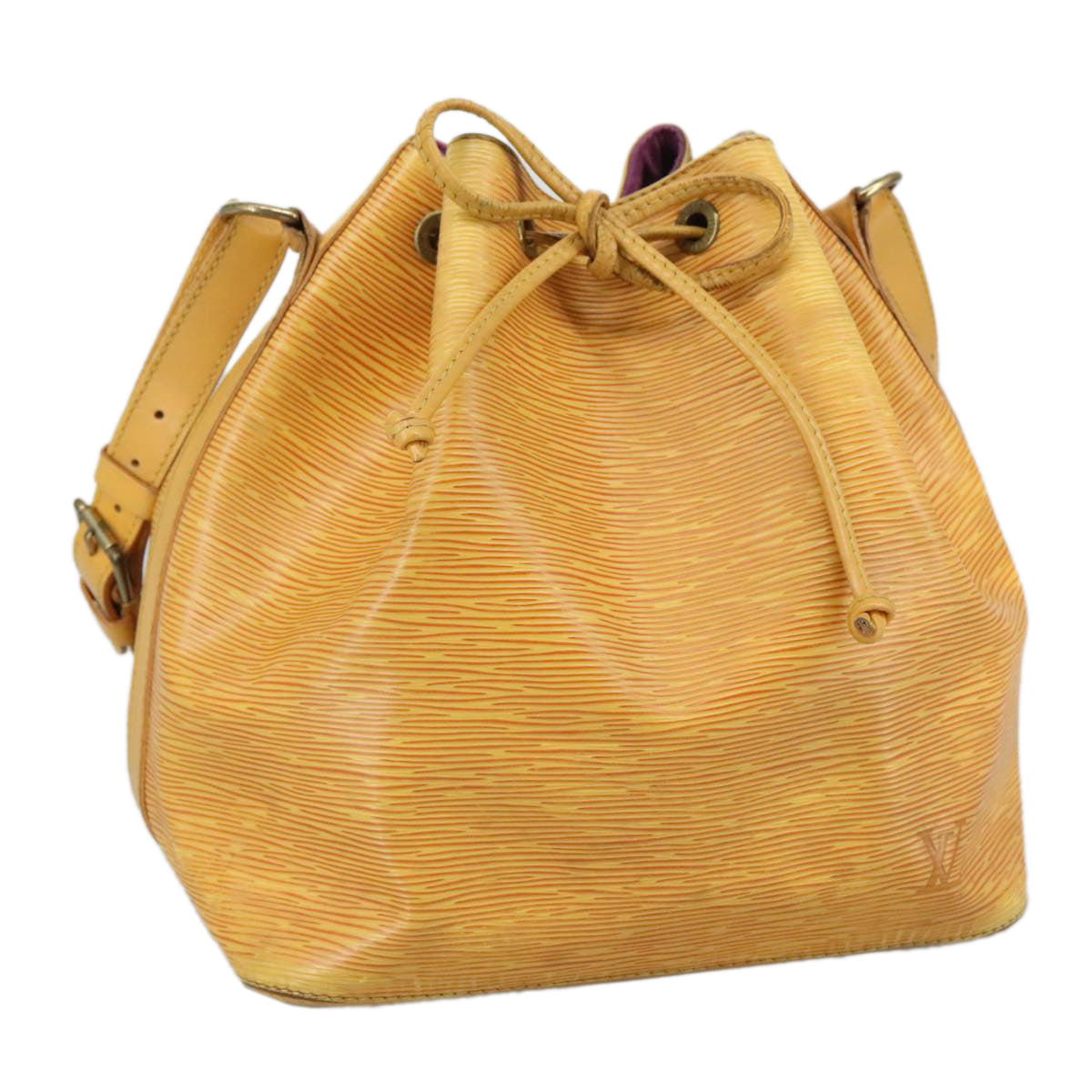 Louis Vuitton Noé Pm Yellow Leather Shoulder Bag (Pre-Owned)