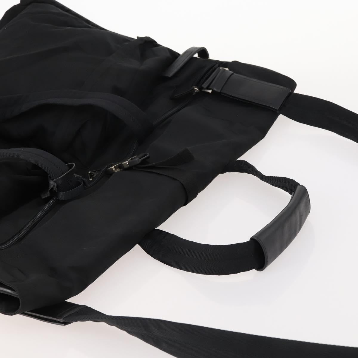 Prada Garment Carrier Tessuto Black Nylon Handbag (Pre-Owned)