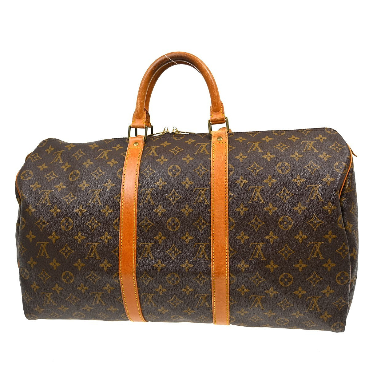 Louis Vuitton Keepall Monogram Brown Canvas Travel Bag Bag (Pre-Owned)
