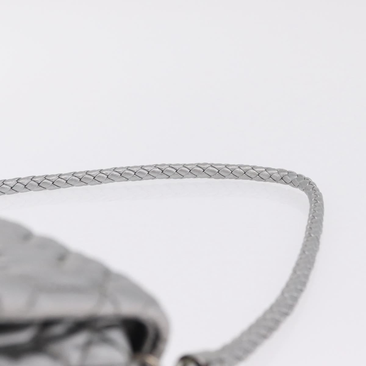 Miu Miu Crystal Clutch Matelasse Leather Silver Leather Clutche & Pouche Bag (Pre-Owned)