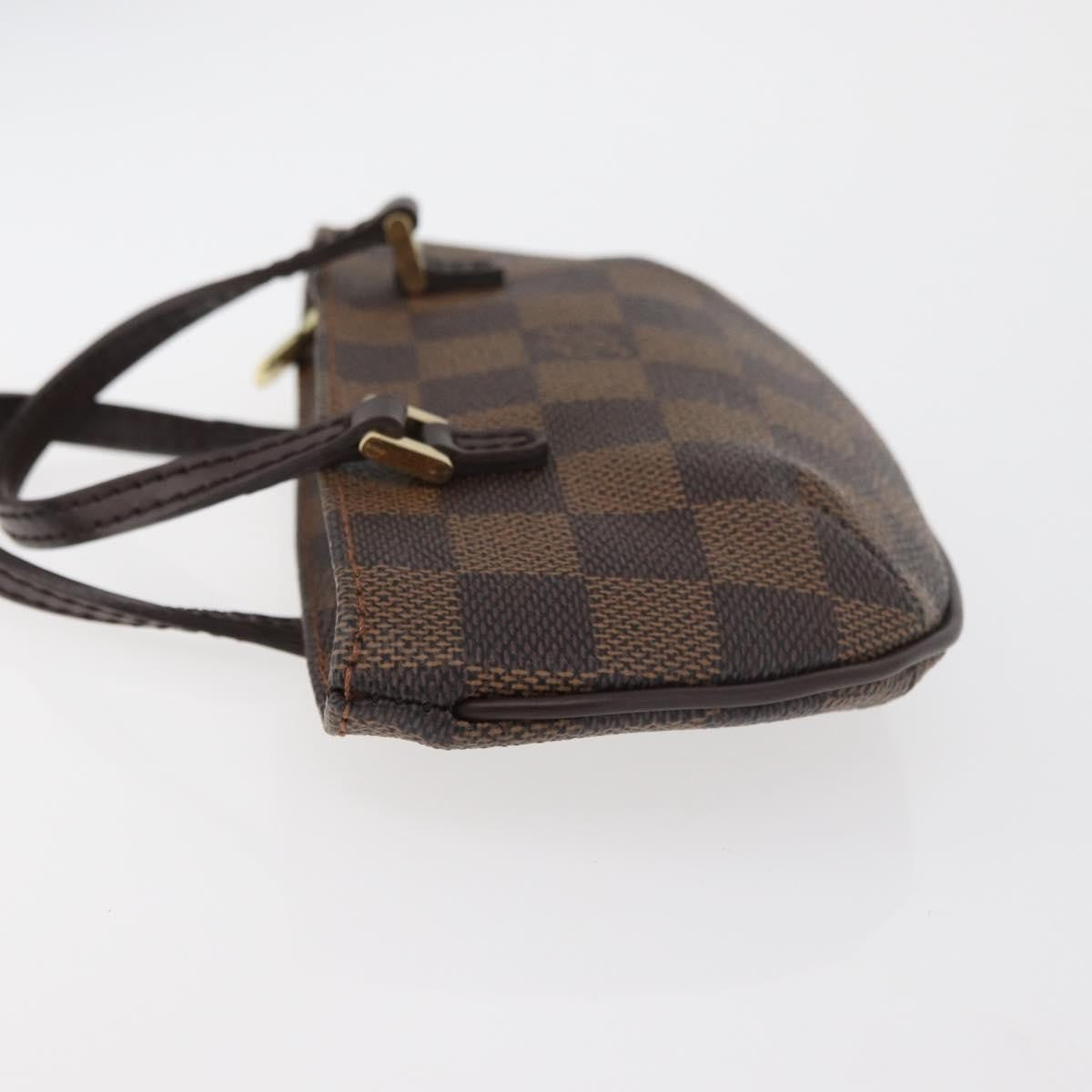 Louis Vuitton Manosque Pochette Damier Ebene Brown Canvas Clutche & Pouche Bag (Pre-Owned)