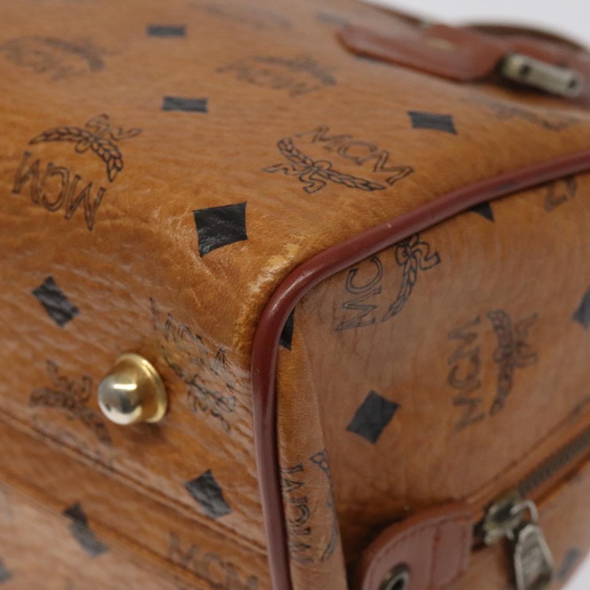 MCM Visetos Brown Canvas Handbag (Pre-Owned)