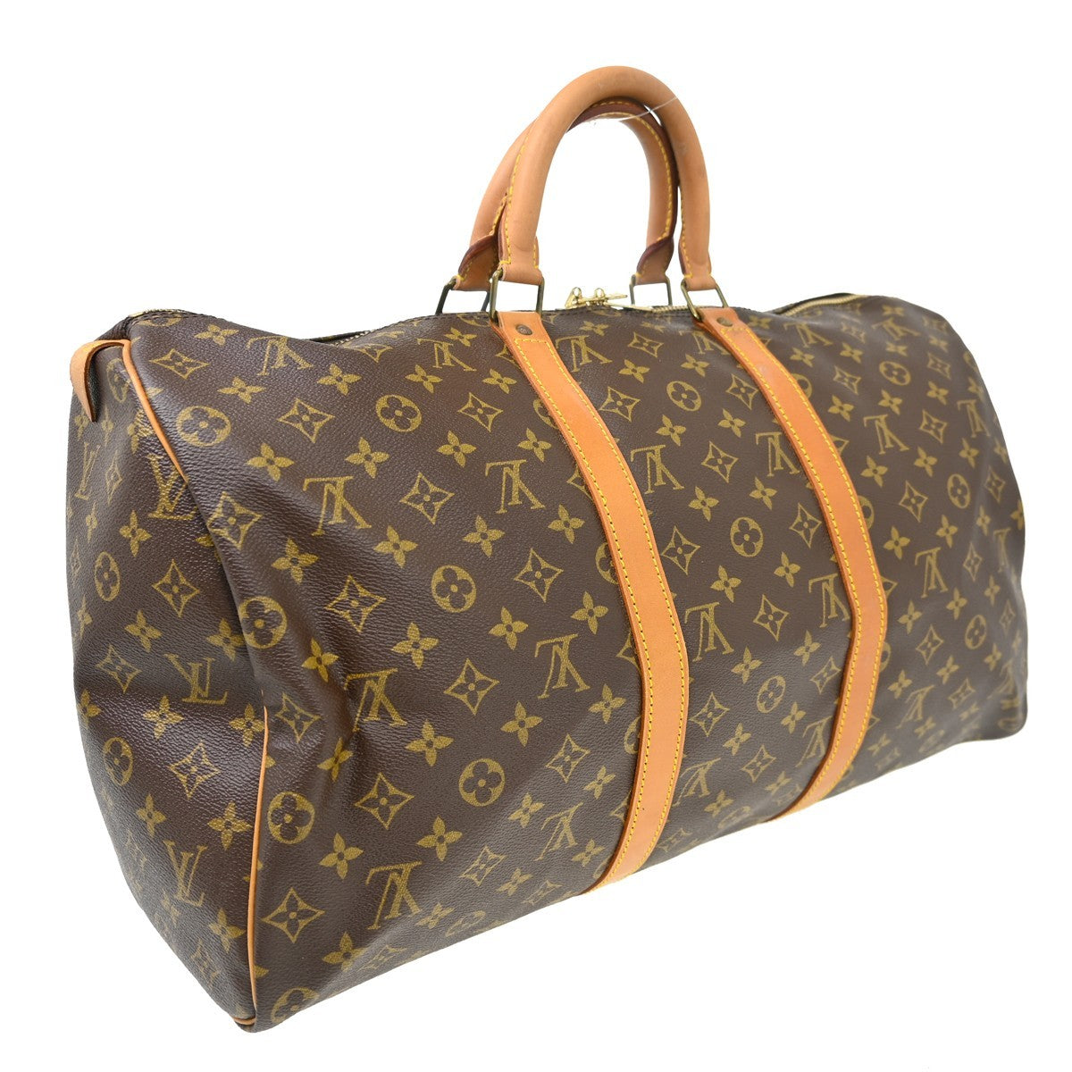 Louis Vuitton Keepall Monogram Canvas Brown Canvas Travel Bag Bag (Pre-Owned)