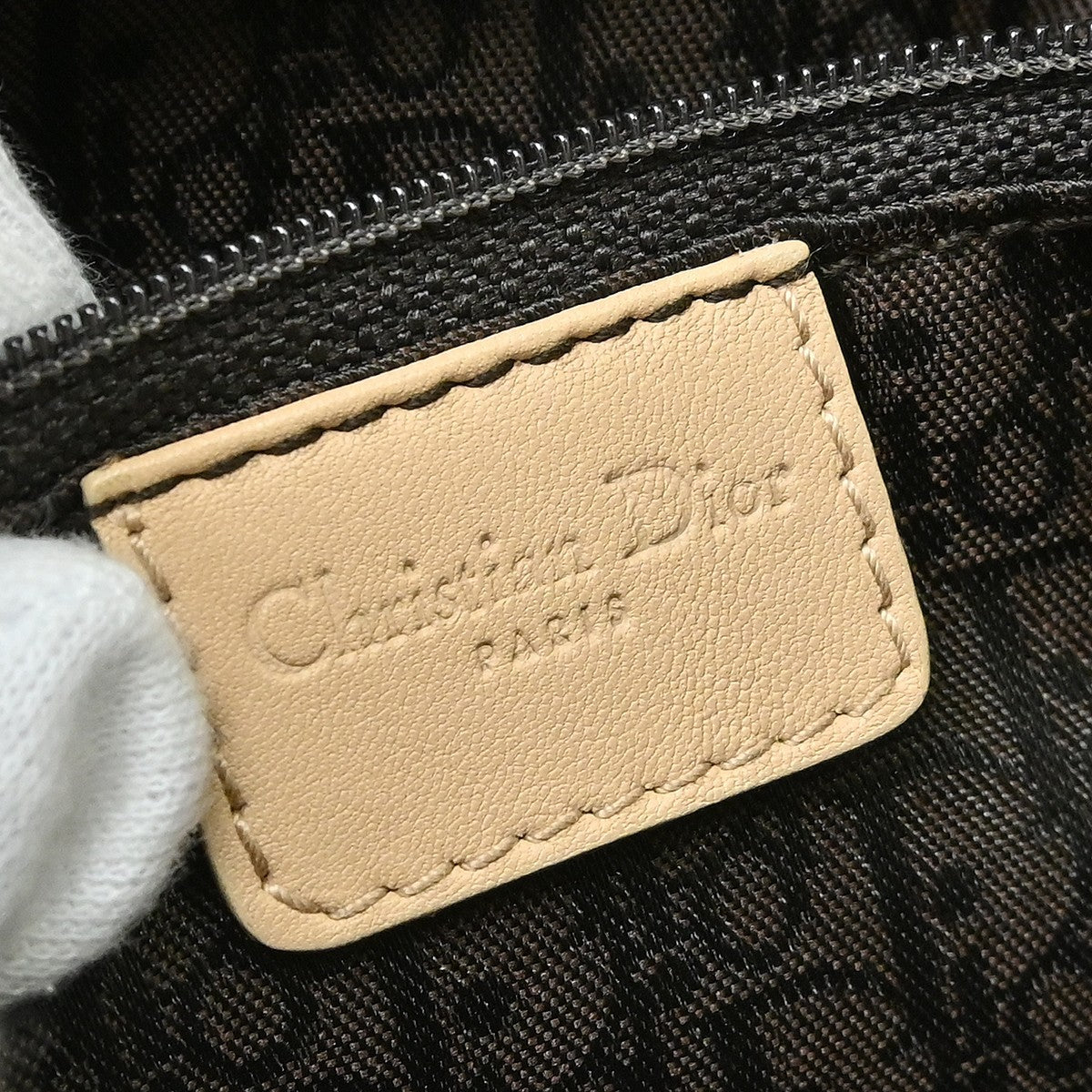 Christian Dior Admit It Suede Beige Suede Shoulder Bag Bag (Pre-Owned)