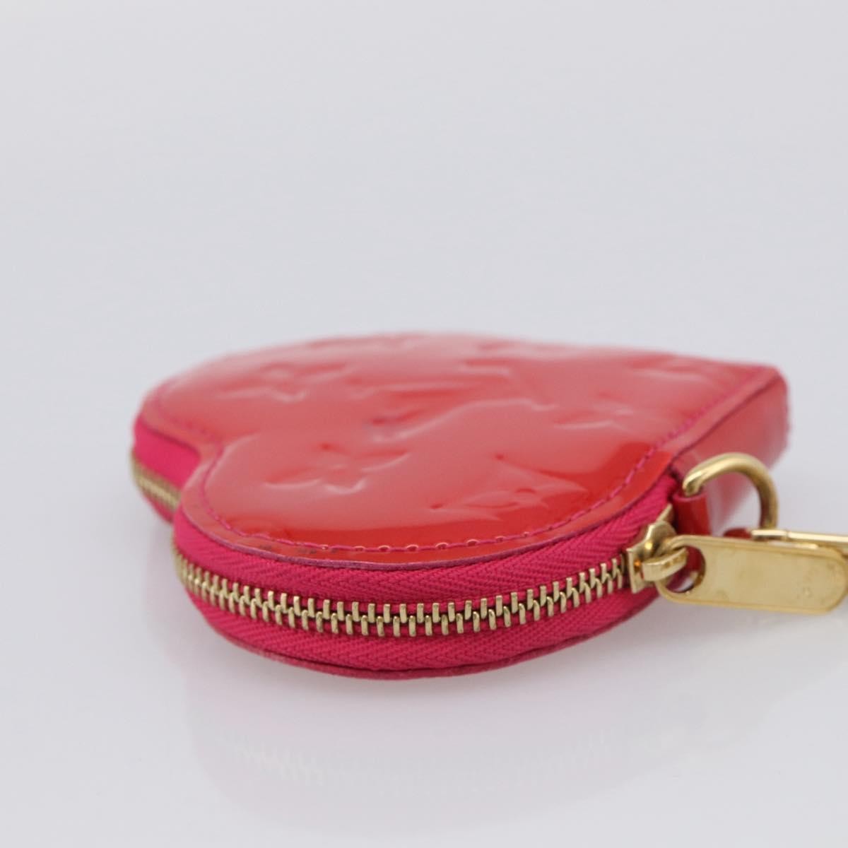 Louis Vuitton Heart Coin Purse Monogram Vernis Pink Patent_Leather Clutche & Pouche Bag (Pre-Owned)