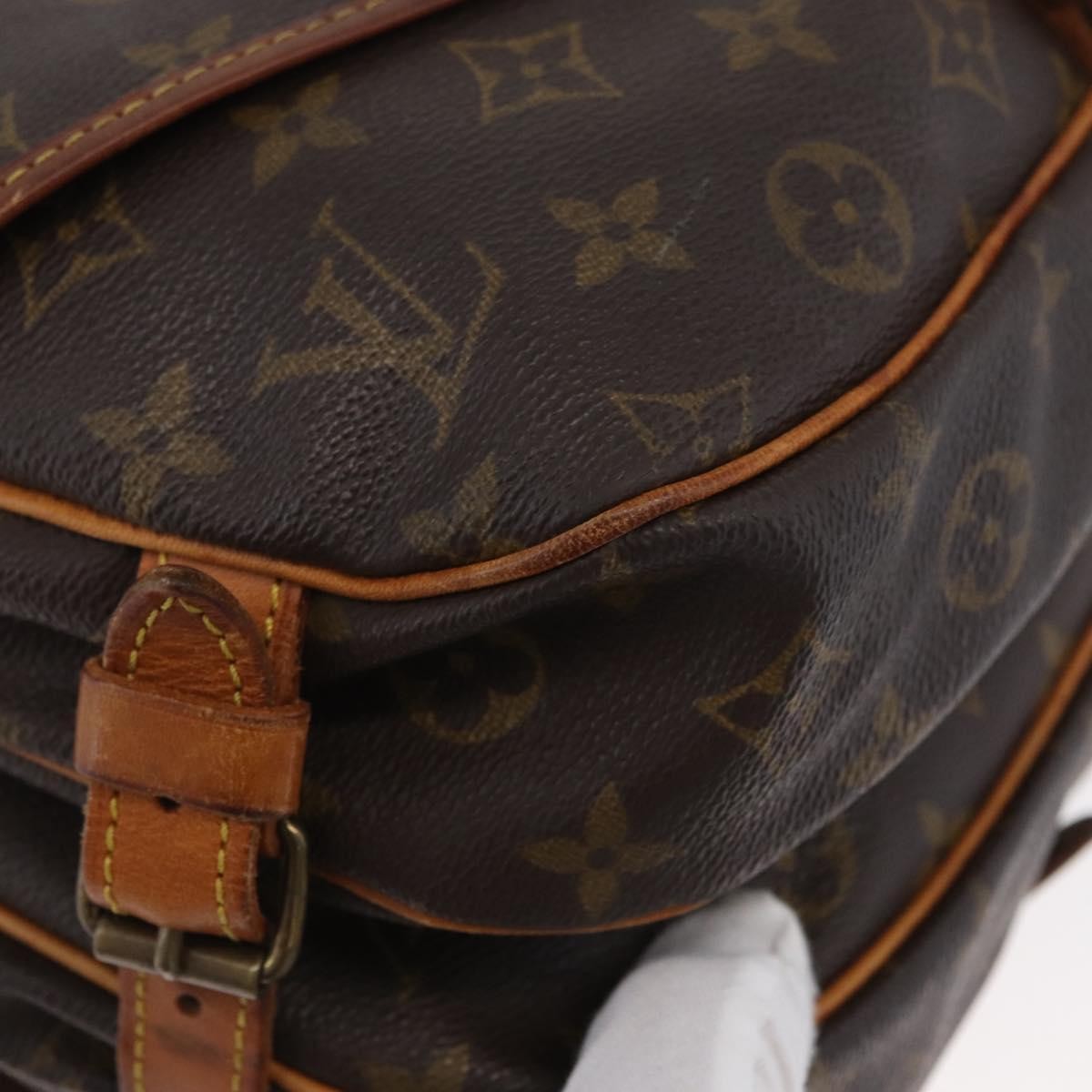 Louis Vuitton Saumur Monogram Canvas Brown Canvas Shoulder Bag Bag (Pre-Owned)