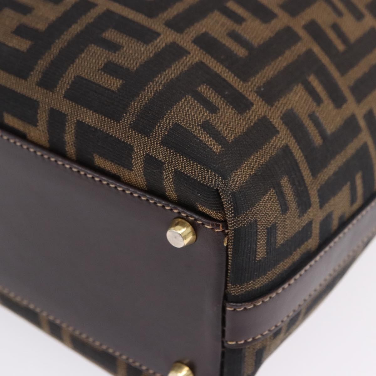 Fendi Vintage Zucca Zucca Canvas Brown Canvas Handbag (Pre-Owned)