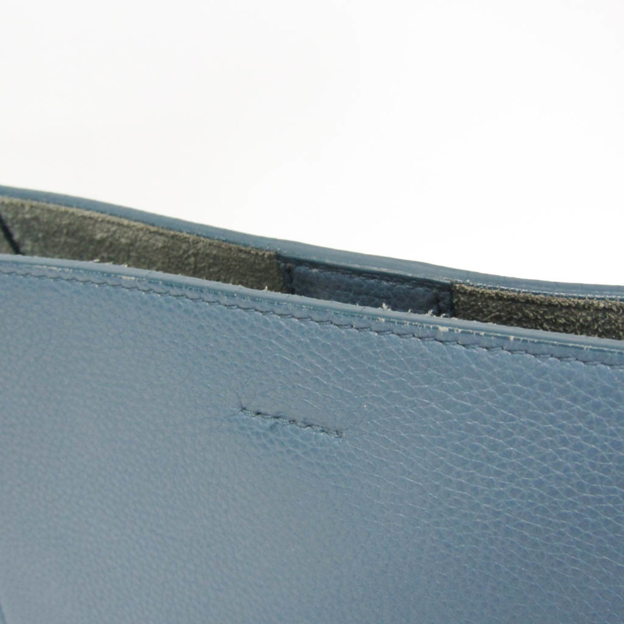 Celine Sangle Seau Calfskin Blue Leather Shoulder Bag Bag (Pre-Owned)