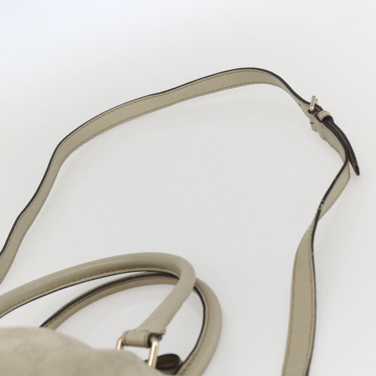 Gucci Sukey Top Handle Satchel Guccissima Leather Ecru Leather Handbag (Pre-Owned)