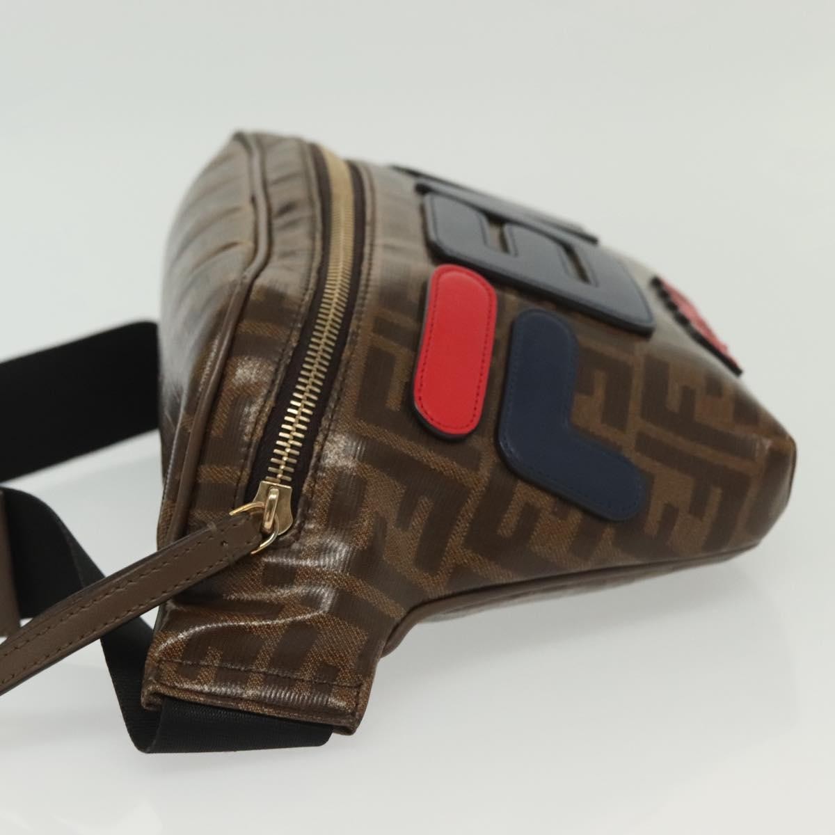 Fendi Mania Logo Waist Zucca Coated Canvas Brown Canvas Clutche & Pouche Bag (Pre-Owned)