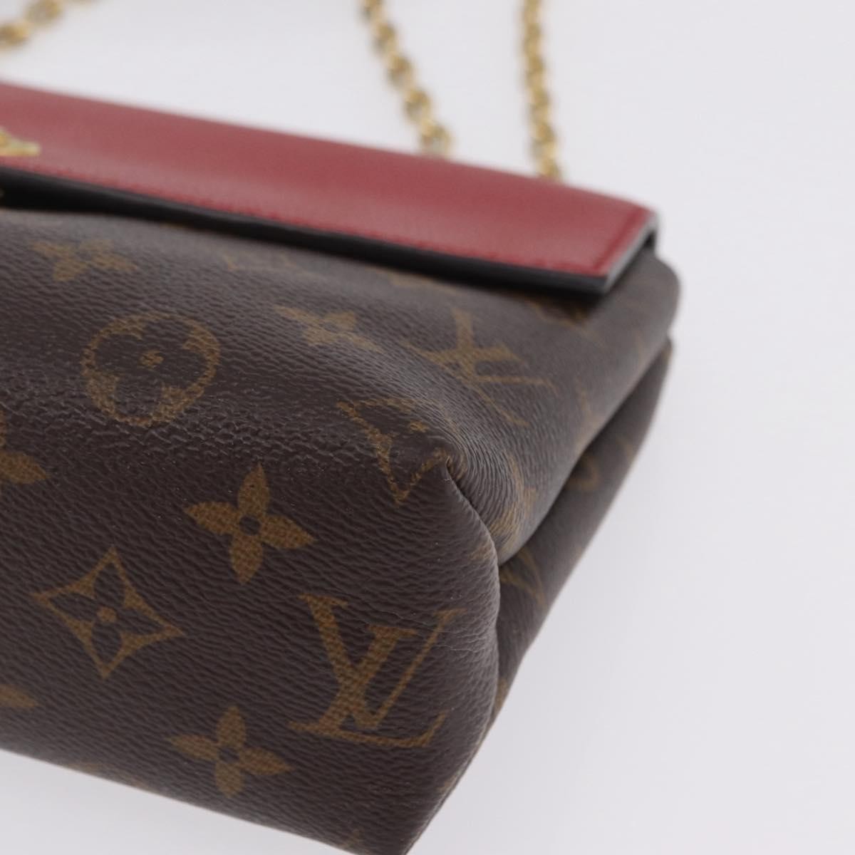Louis Vuitton Saint Placide Monogram Canvas And Leather Brown Canvas Handbag (Pre-Owned)